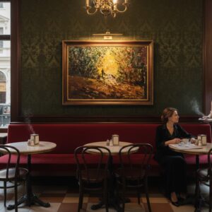 Wanderer im Bambuswald