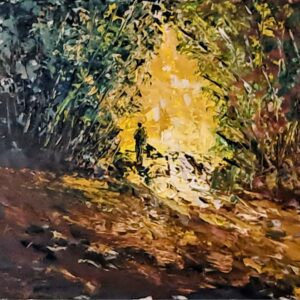 Wanderer im Bambuswald