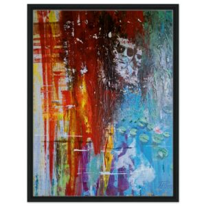 Männer im Gespinst der Farben, Gerahmte Leinwand 60×80 cm / 24×32″