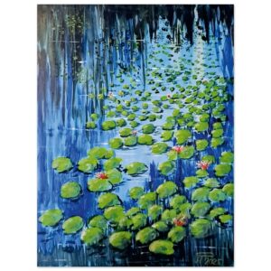 Spiegelung der Seerosen, Kunstdrucke 60×80 cm / 24×32″