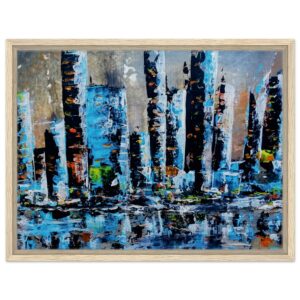 Großstadtlichter Gerahmte Leinwand 45×60 cm / 18×24″