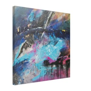 Blaue Woge in der Unentlichkeit, Leinwand 50×50 cm / 20×20″