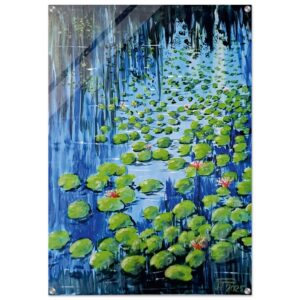 Spiegelung der Seerosen, 70×100 cm / 28×40″