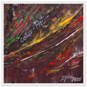 Color Art, Klassisches Poster aus mattem Papier mit Holzrahmen 40×40 cm / 16×16″