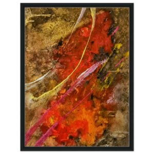 Feuer im Goldrausch Gerahmte Leinwand