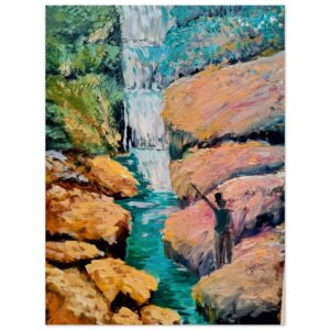 Wasser durch Stein Kunstdrucke 60×80 cm / 24×32″