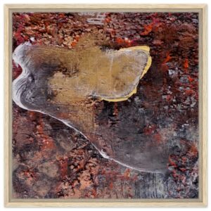 Goldsee im Rostmeer Gerahmte Leinwand 60×60 cm / 24×24″