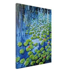 Spiegelung der Seerosen, Leinwand 60×80 cm / 24×32″