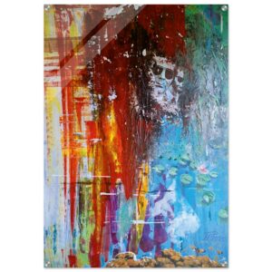 Männer im Gespinst der Farben Acryldruck 70×100 cm / 28×40″