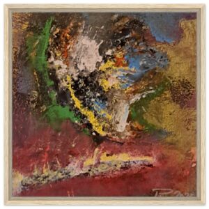 Hoffnung im Caos der Zeit Gerahmte Leinwand 60×60 cm / 24×24″